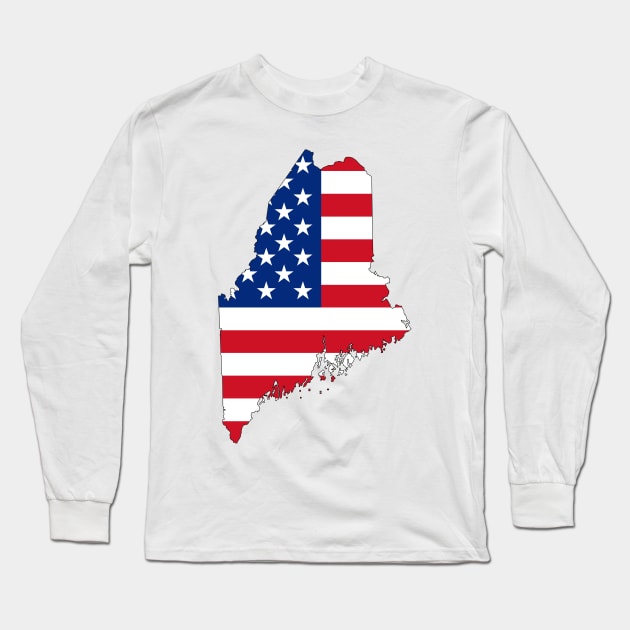 Maine, USA Long Sleeve T-Shirt by somekindofguru